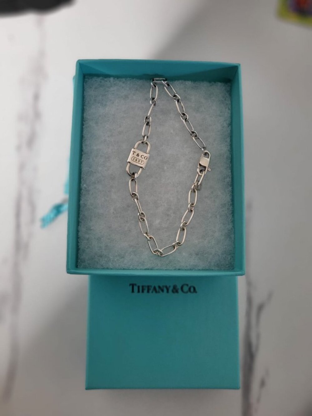 Tiffany & Co Tiffany Double Lock Bracelet in Sterling Silver small medium - Picture 2 of 6